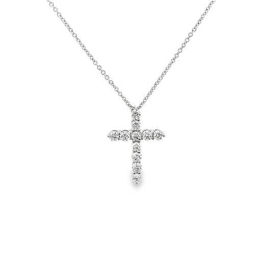 11 Diamond Cross 14 karat white gold (160-02209) - My Store
