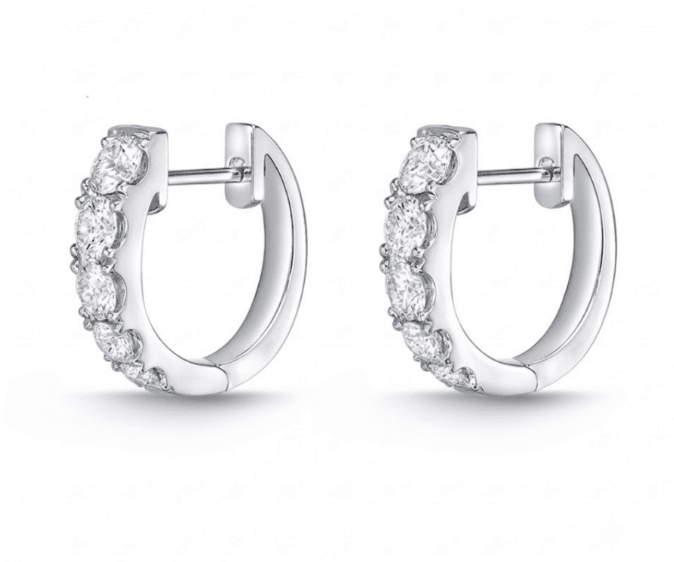ESSENTIALS GRADUATED Diamond HUGGIES in White Gold (152-33298)
