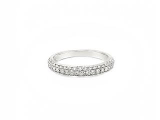 Pave Set Diamond Wedding Set (105-00144) - Vardy's Jewelers - Cupertino CA