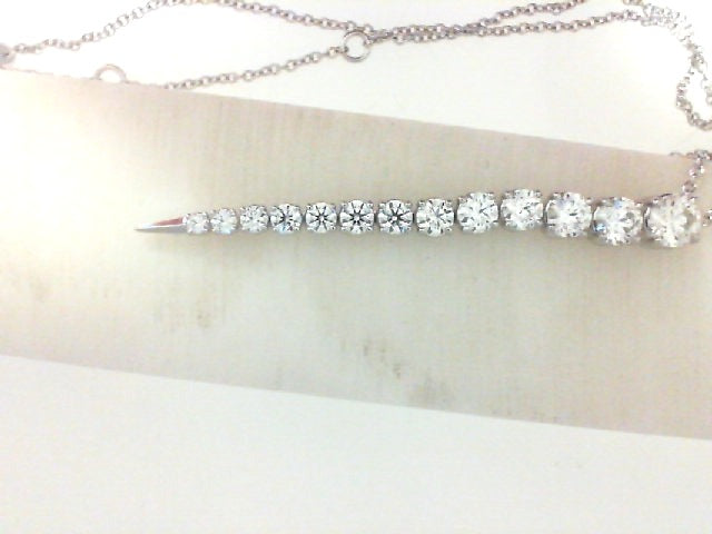 Icicle Diamond Drop Pendant in White Gold (160-33242)