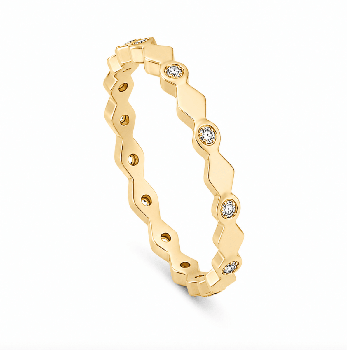 Gypsy Set Wedding Band in Yellow Gold (110-01491)