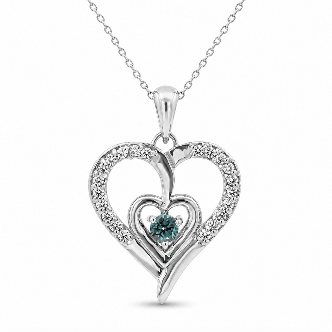 Heart Pendant in White Gold (230-01465)