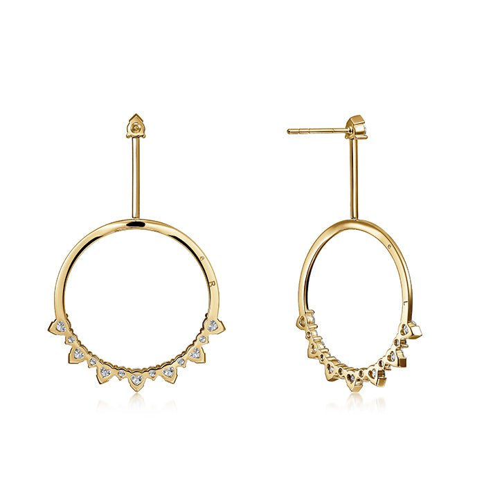 Hearts On Fire Aerial Sunrise Drop Earrings in 18K Yellow Gold (2ct)