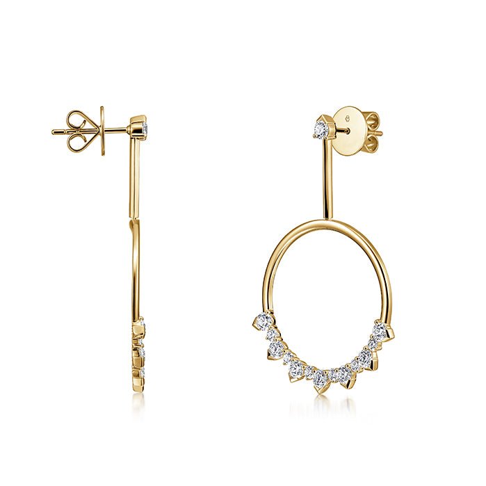 Hearts On Fire Aerial Sunrise Drop Earrings in 18K Yellow Gold (2ct)