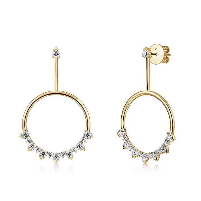 Hearts On Fire Aerial Sunrise Drop Earrings in 18K Yellow Gold (2ct)