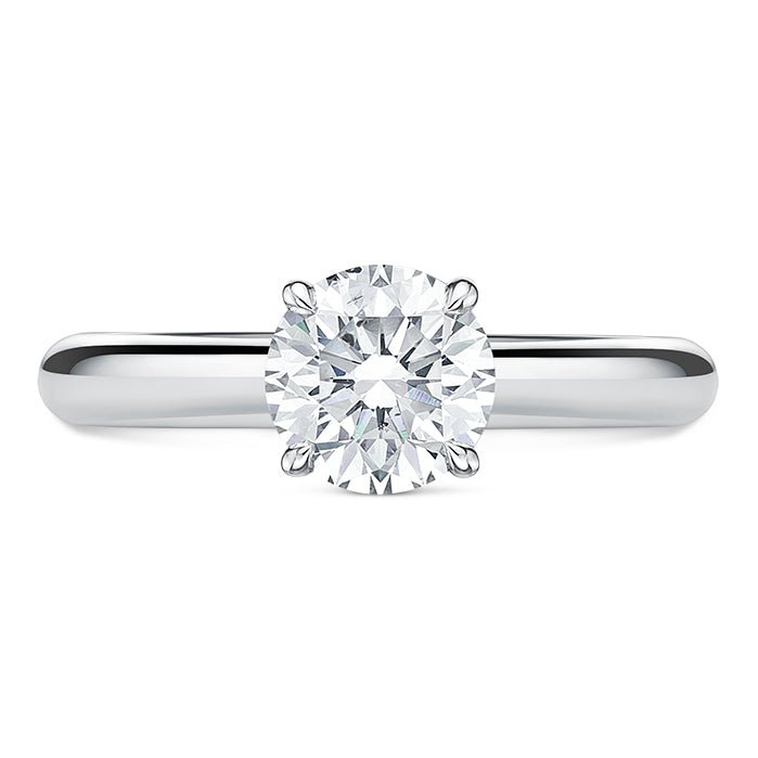 Hearts On Fire Cross Over Semi - Mount Engagement Ring in Platinum (0.814ct center, 0.03ct accents)