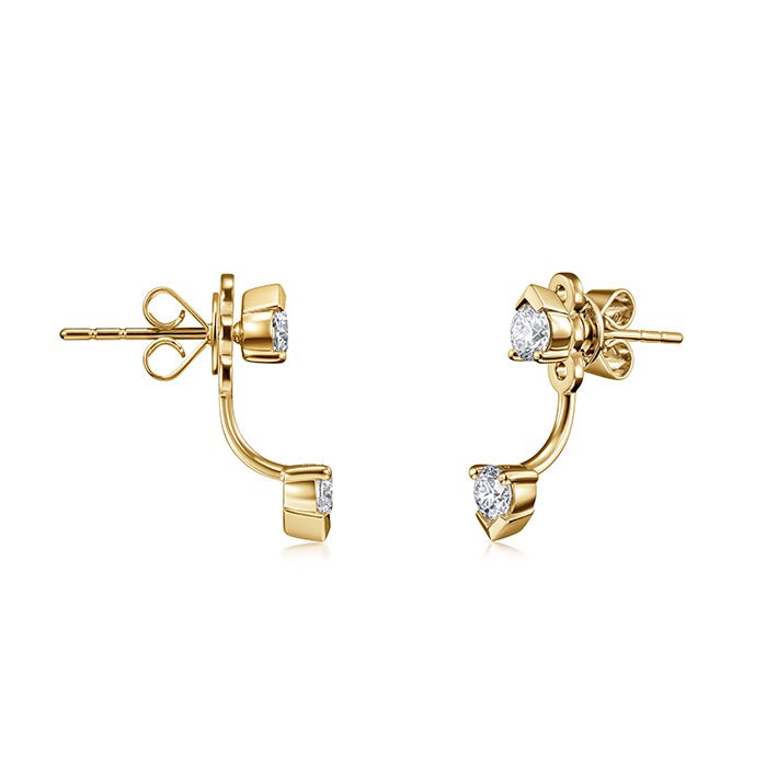 Hearts On Fire Floating Decorative Ear Jackets in 18K Yellow Gold (0.89ct)