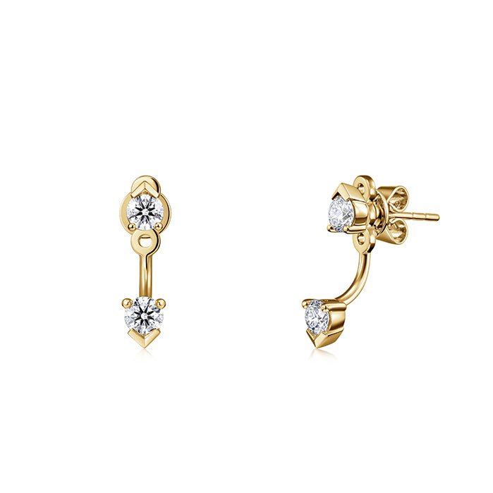 Hearts On Fire Floating Decorative Ear Jackets in 18K Yellow Gold (0.89ct)