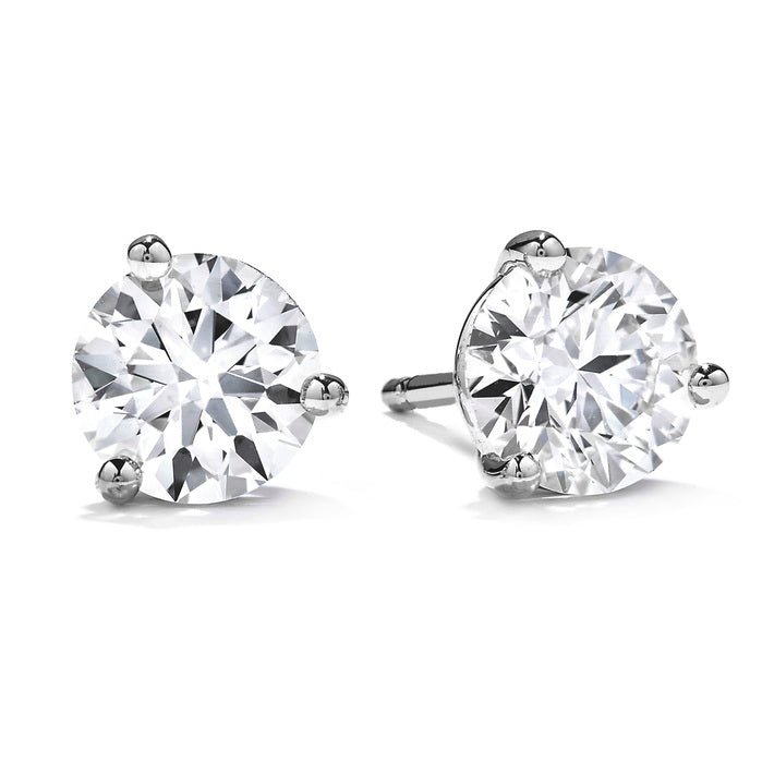 Hearts on Fire Heart Shaped Diamond Stud Earrings in 18K White Gold (2.08ct)