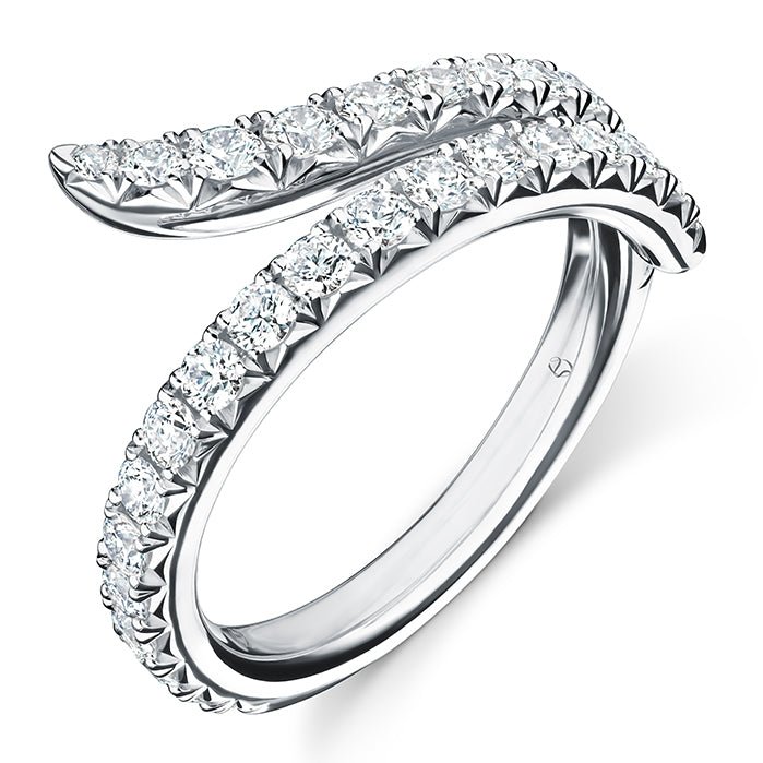 Hearts On Fire Hearts On Fire Cut G/H Vs2 Diamond Vela Double Row Fashion Ring in 18K White Gold (1.05ctw)