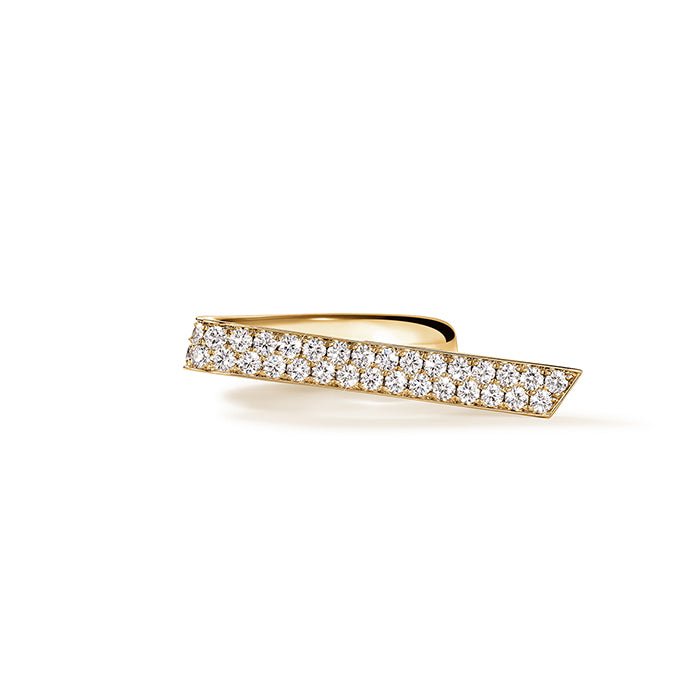 Hearts On Fire Insid/Out Elongated Diamond Flip Pavé Ring in 18K Yellow Gold (0.69ct)