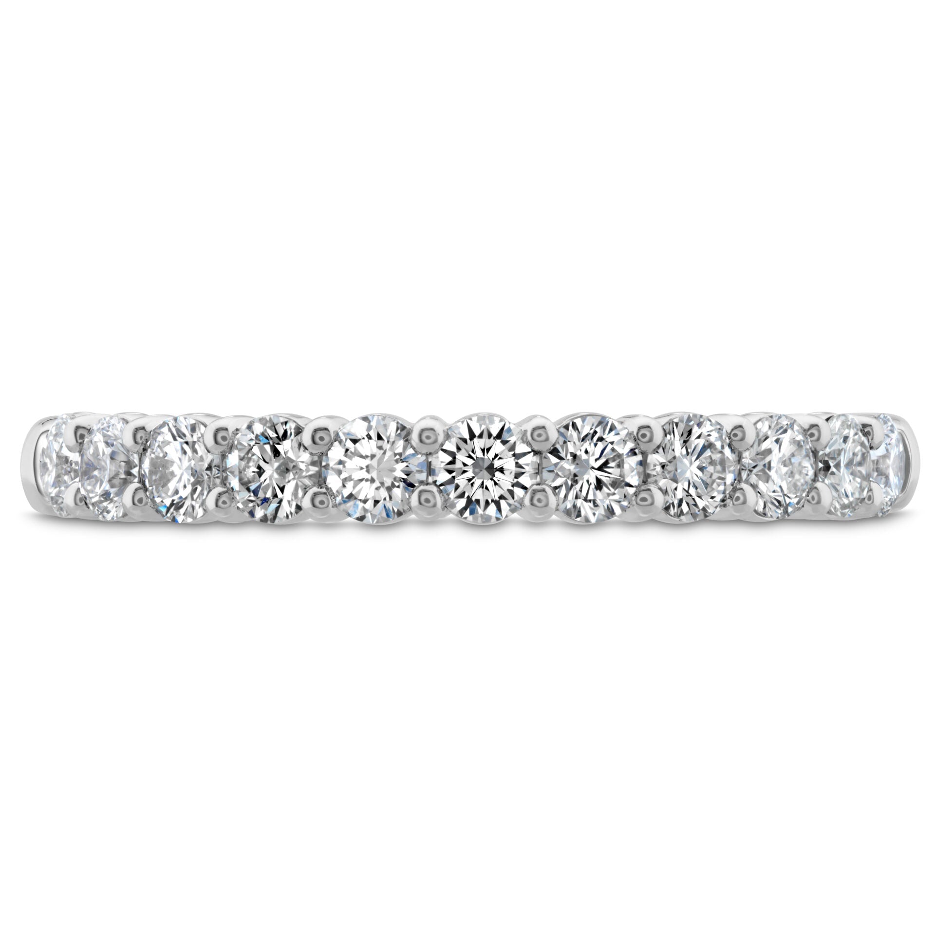 Hearts On Fire Platinum Half Way Wedding Band with 1.03ct Hearts On Fire Cut Diamonds in Platinum