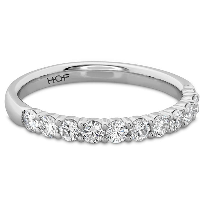 Hearts On Fire Platinum Half Way Wedding Band with 1.03ct Hearts On Fire Cut Diamonds in Platinum