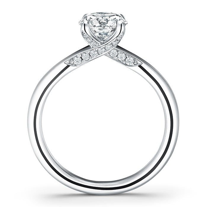 Hearts On Fire Round Diamond Contemporary Engagement Ring in Platinum (1.12ctw)