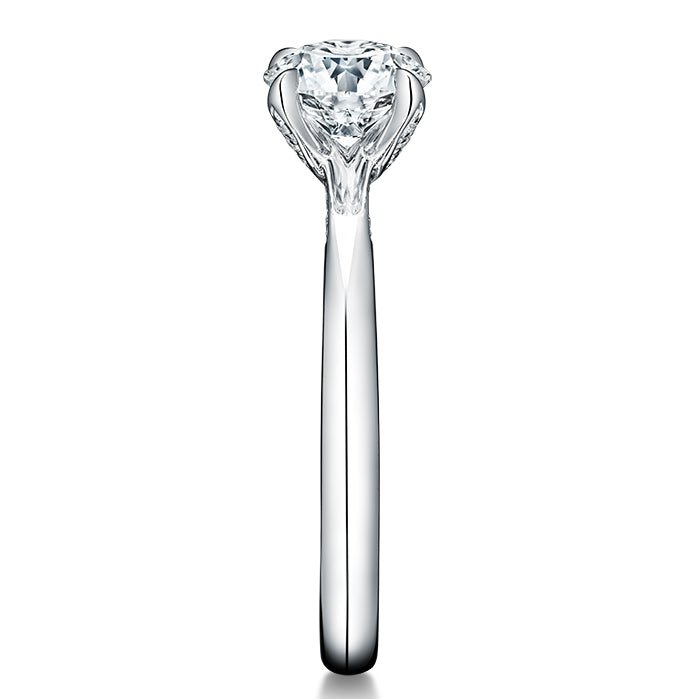Hearts On Fire Round Diamond Contemporary Engagement Ring in Platinum (1.12ctw)