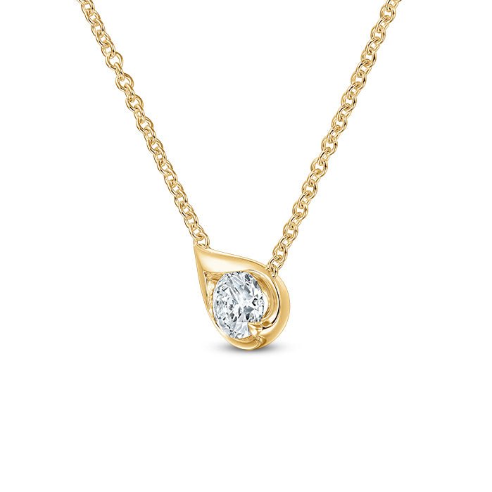 Hearts On Fire Round Diamond Pendant Necklace in 18K Yellow Gold (0.3ct)