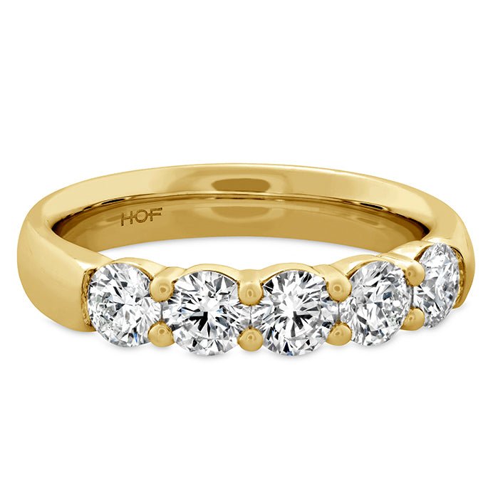 Hearts On Fire Signature 5 Stone Wedding Band in 18K Yellow Gold (0.48ct)