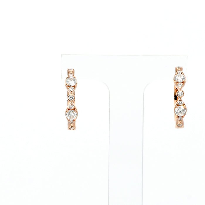 Hearts On Fire Small Hoop Bezel Regal Earrings in 18K Yellow Gold (0.34ct)