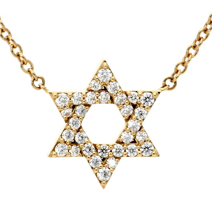 Hearts On Fire Star Of David Pendant Necklace with Hearts On Fire Cut G/H Vs2 Diamonds in 18K Yellow Gold (0.18ctw)