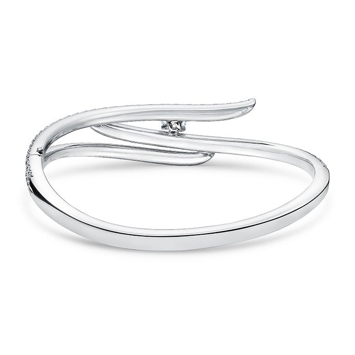 Hearts On Fire Triple Row Bangle Bracelet in 18K White Gold (5.23ctw)