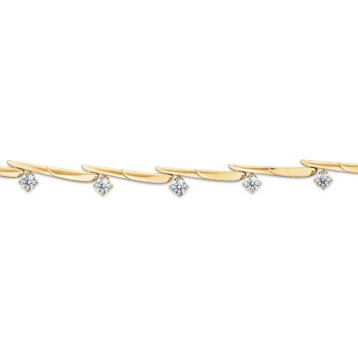 Hearts On Fire Vela Crossover Bracelet in 18K Yellow Gold (1.37ct)