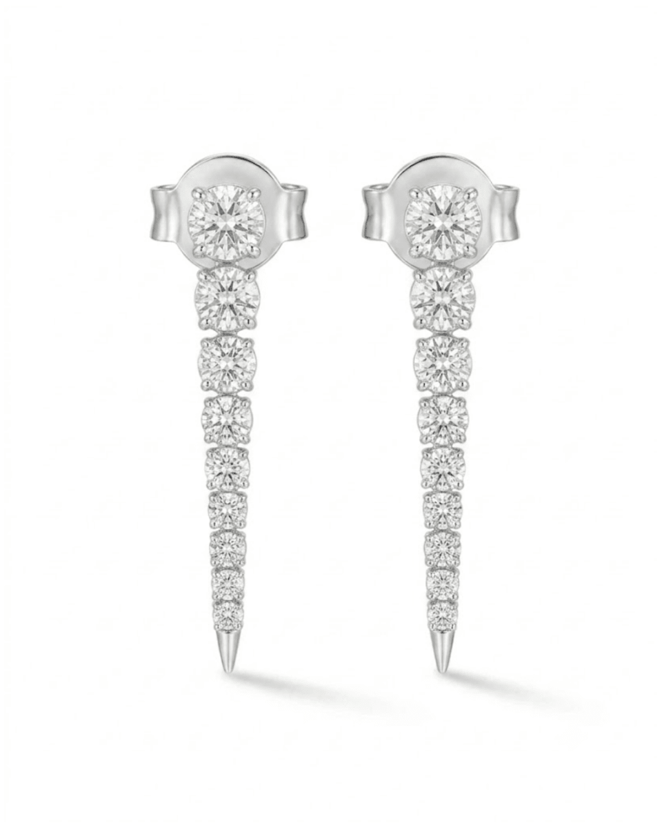 ICICLE DROP Earrings in White Gold (152-00500)