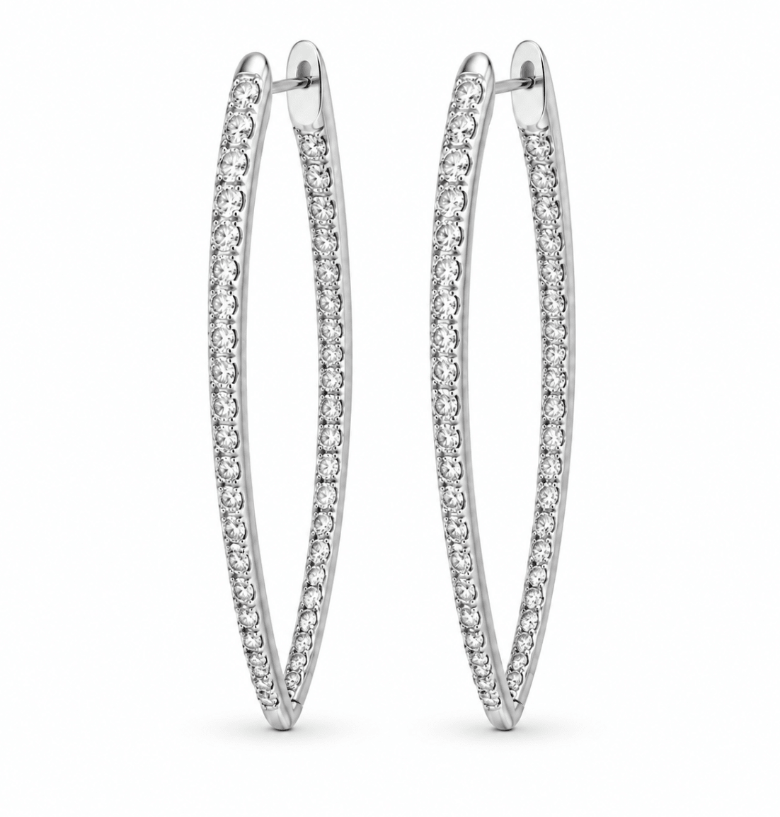 Imperial Diamond Hoops in White Gold (152-33333)