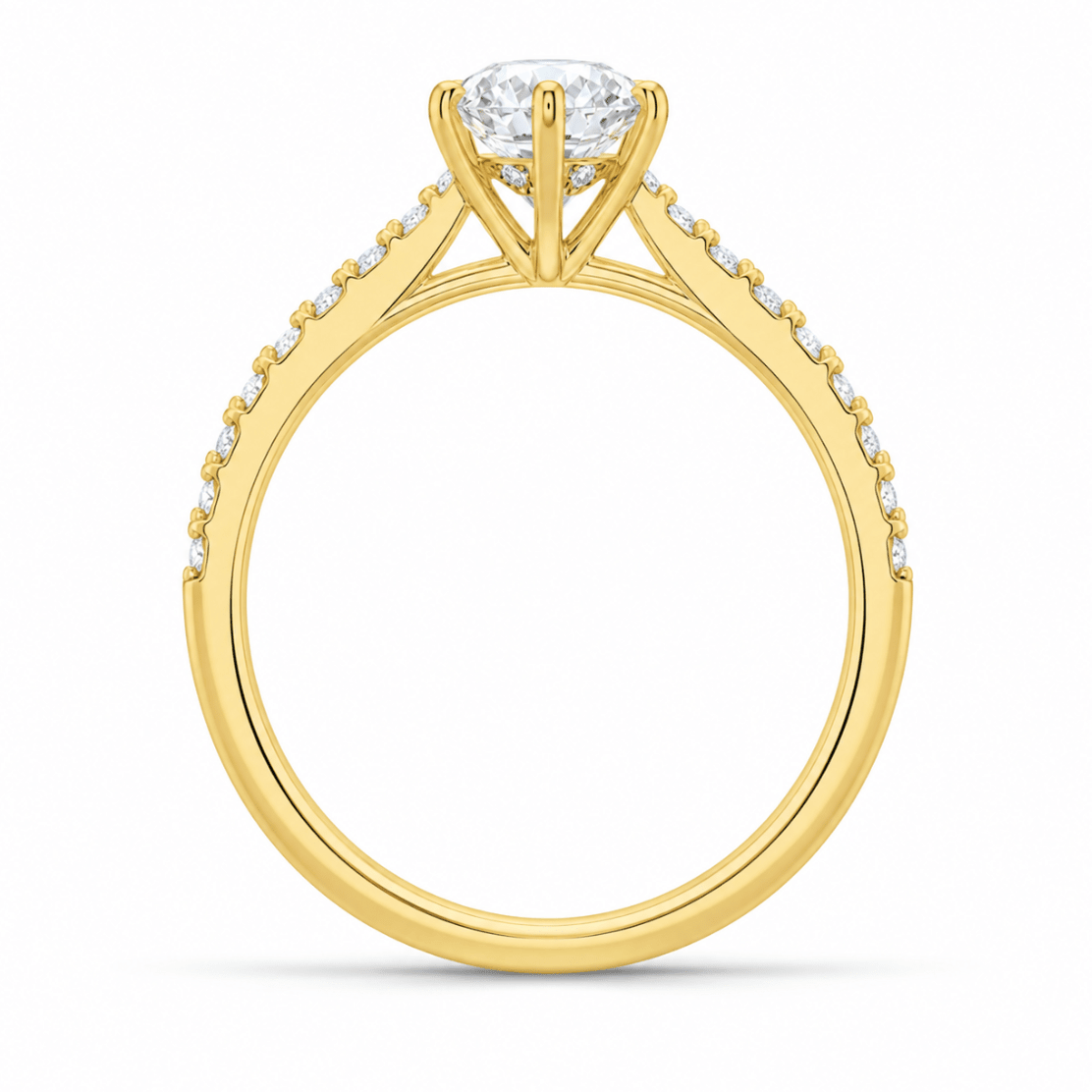 Luxe Camilla Engagement Ring by Hearts On Fire in 18k Yellow Gold (140-01007)