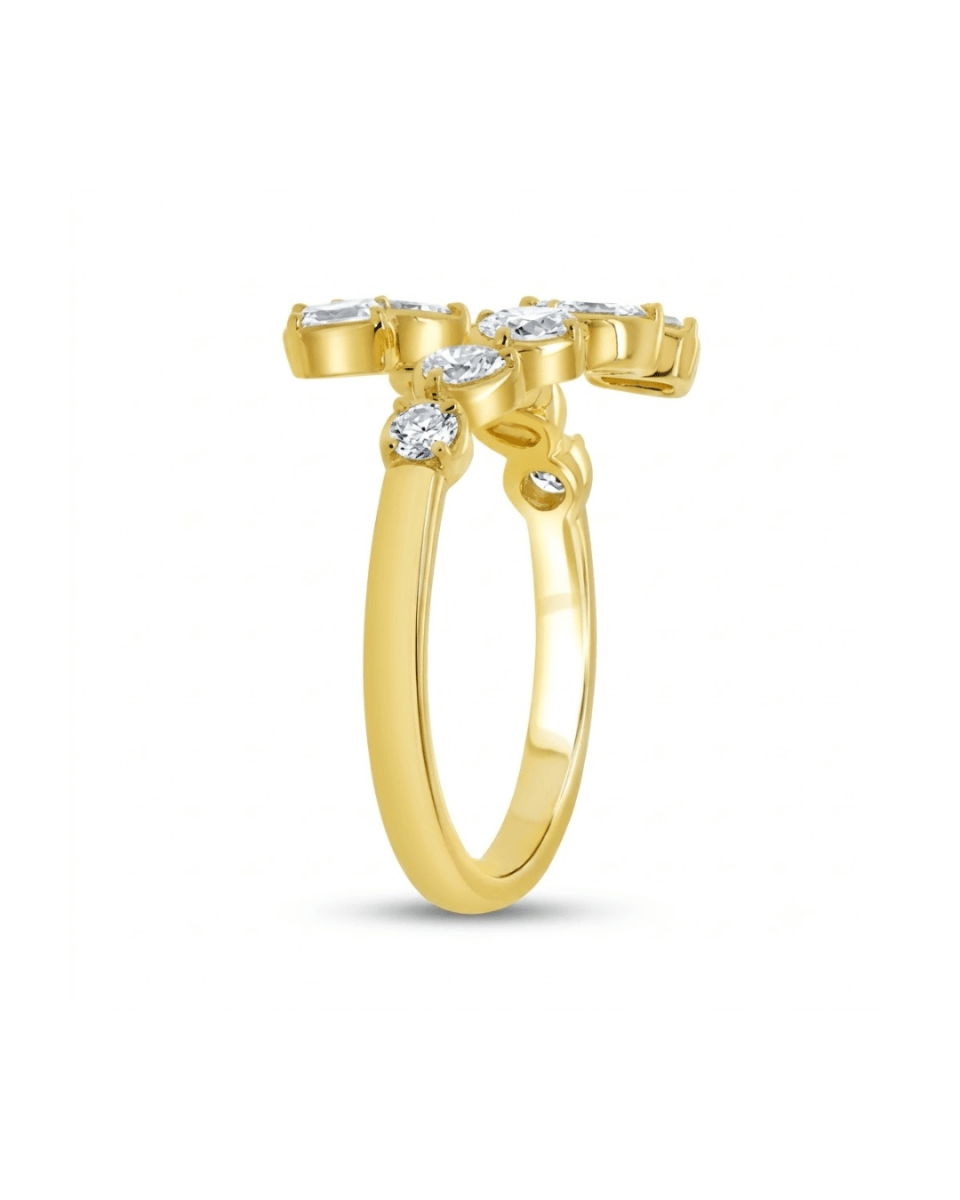 Marquise Diamond Contemporary Fashion Ring in White Gold (130-01125)