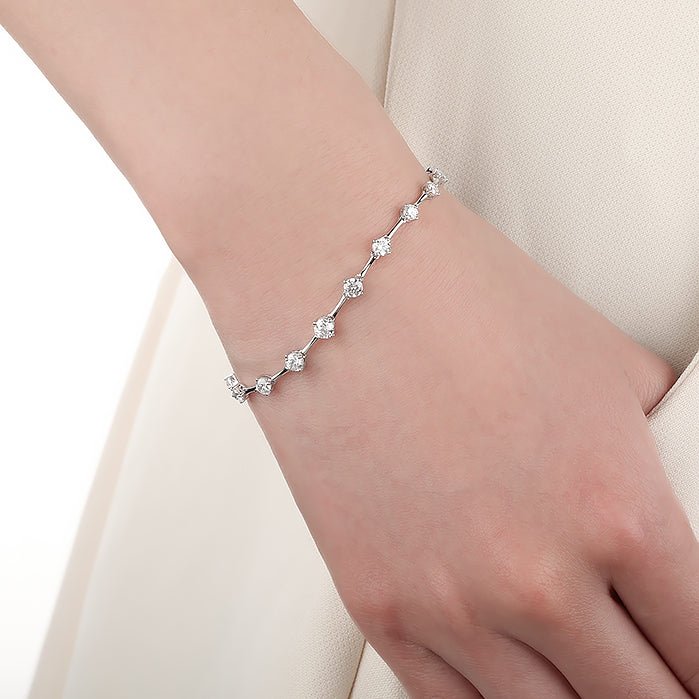 Memoire Cadence Bolo Bracelet in 18K White Gold (1.26ct)