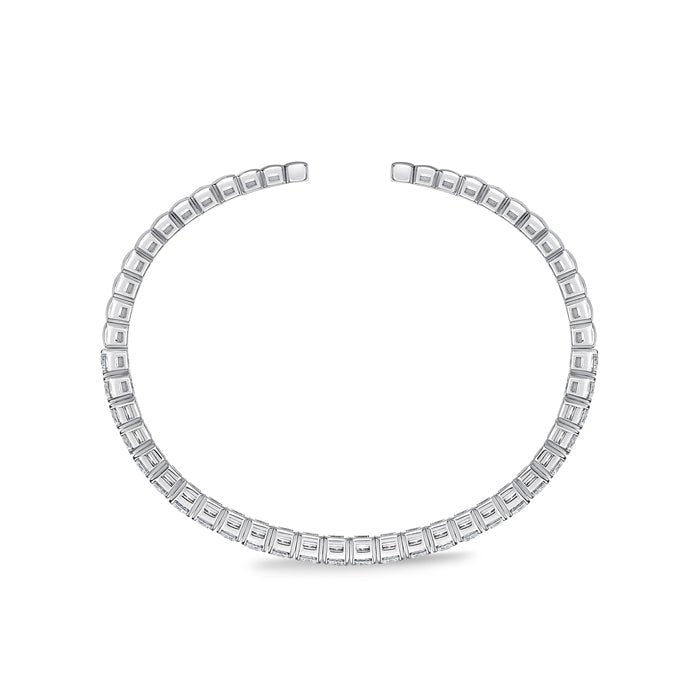 Memoire Open Flex Bangle in 18K Yellow Gold