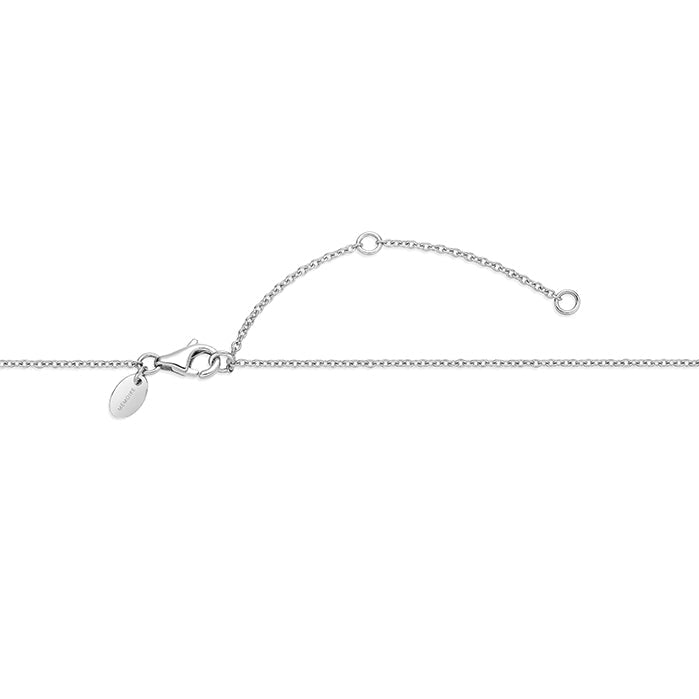 Memoire Round Diamond Uniform Line Pendant in 18K White Gold (1.26ct)