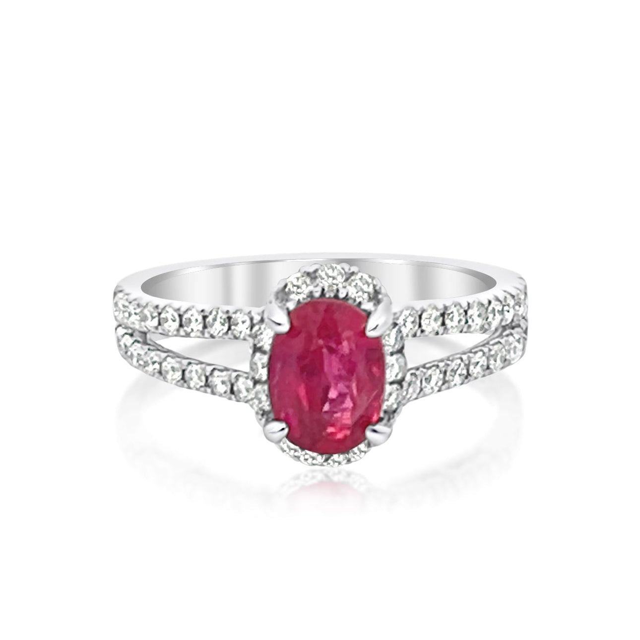 Natural Ruby & Diamond Ring