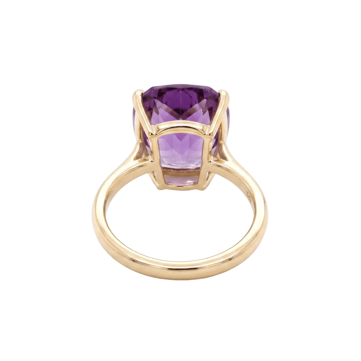 Oval Amethyst Yellow Gold Fashion Ring(200 - 01364)