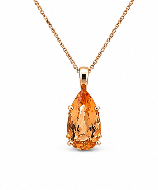 Pear Shaped Precious Topaz Pendant in Yellow Gold (230-00916)