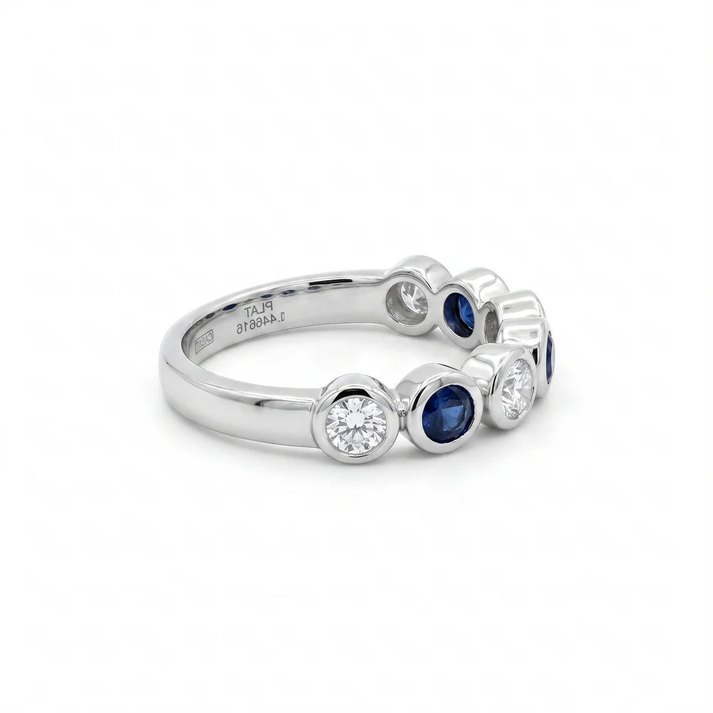 Sapphire & Diamond Bezel Fashion Ring (200 - 01291)