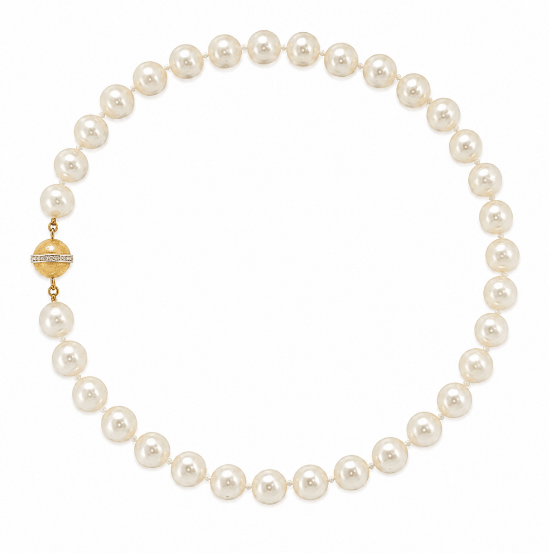 Single Strand Pearl in Yellow Gold (325-00175)