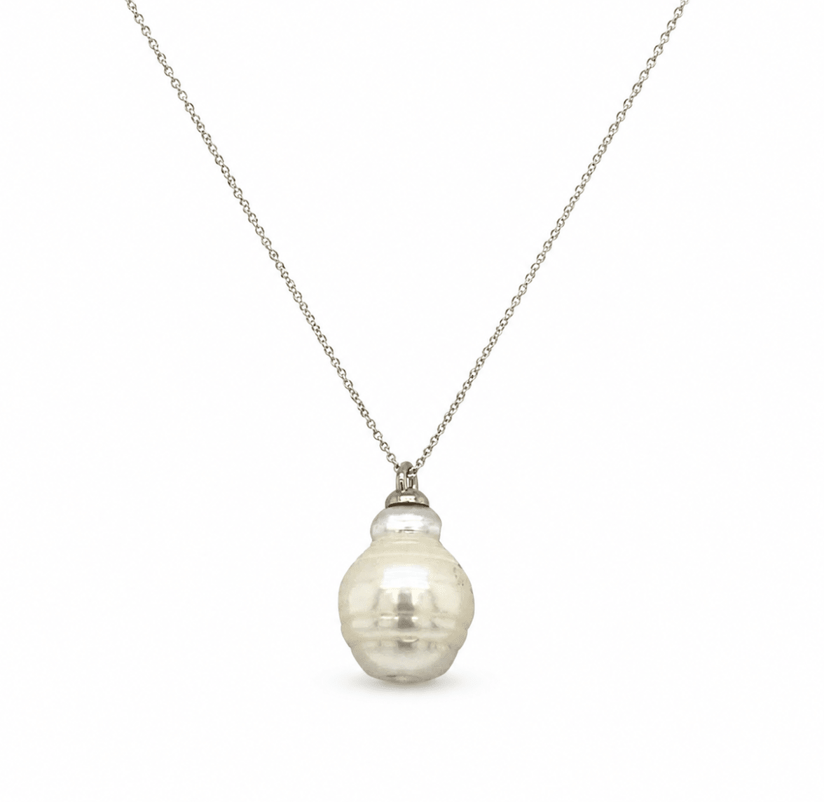 South Sea Pearl Pendant in White Gold (320-00190)