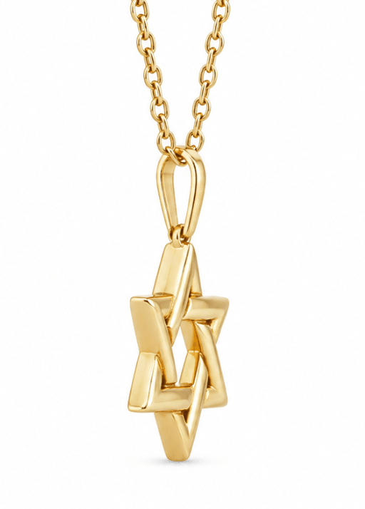 Star Of David Charm in Yellow Gold (435-00782)