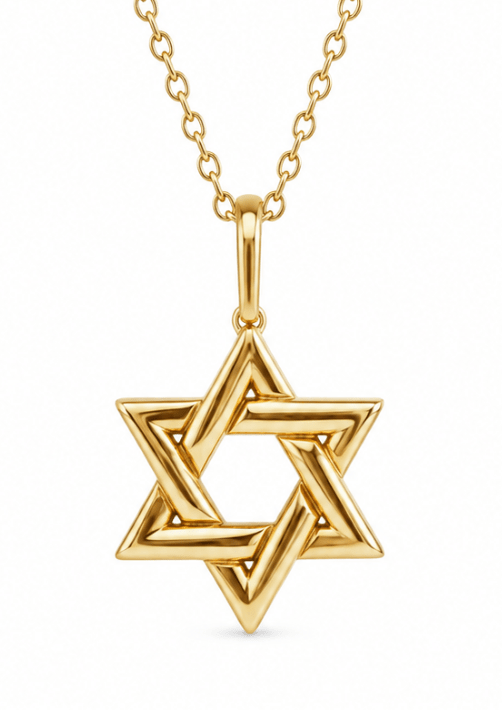 Star Of David Charm in Yellow Gold (435-00782)