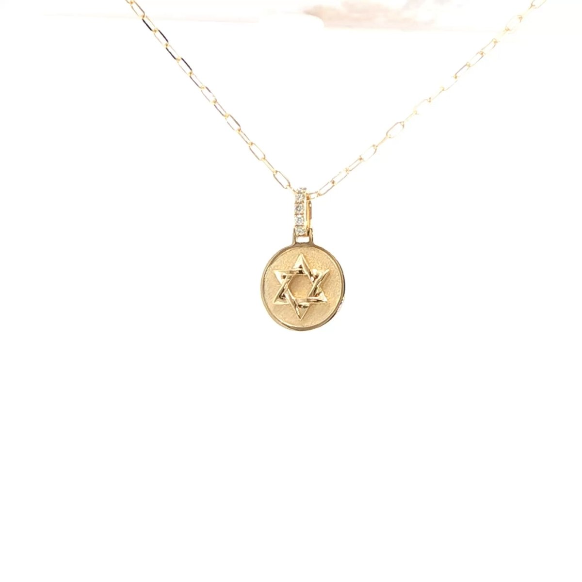 Star Of David Pendant in Yellow gold (160-33581)