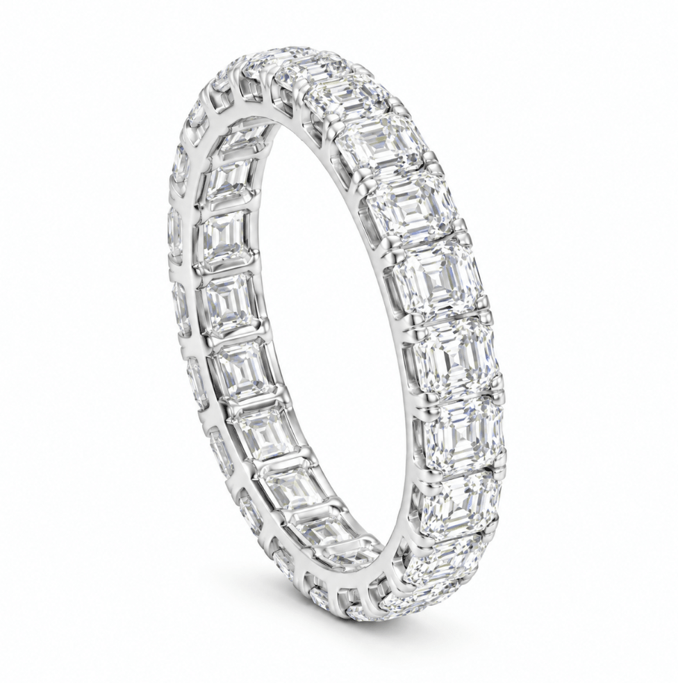 Straight Baguette Cut Diamond Wedding Band Platinum (130-33868)