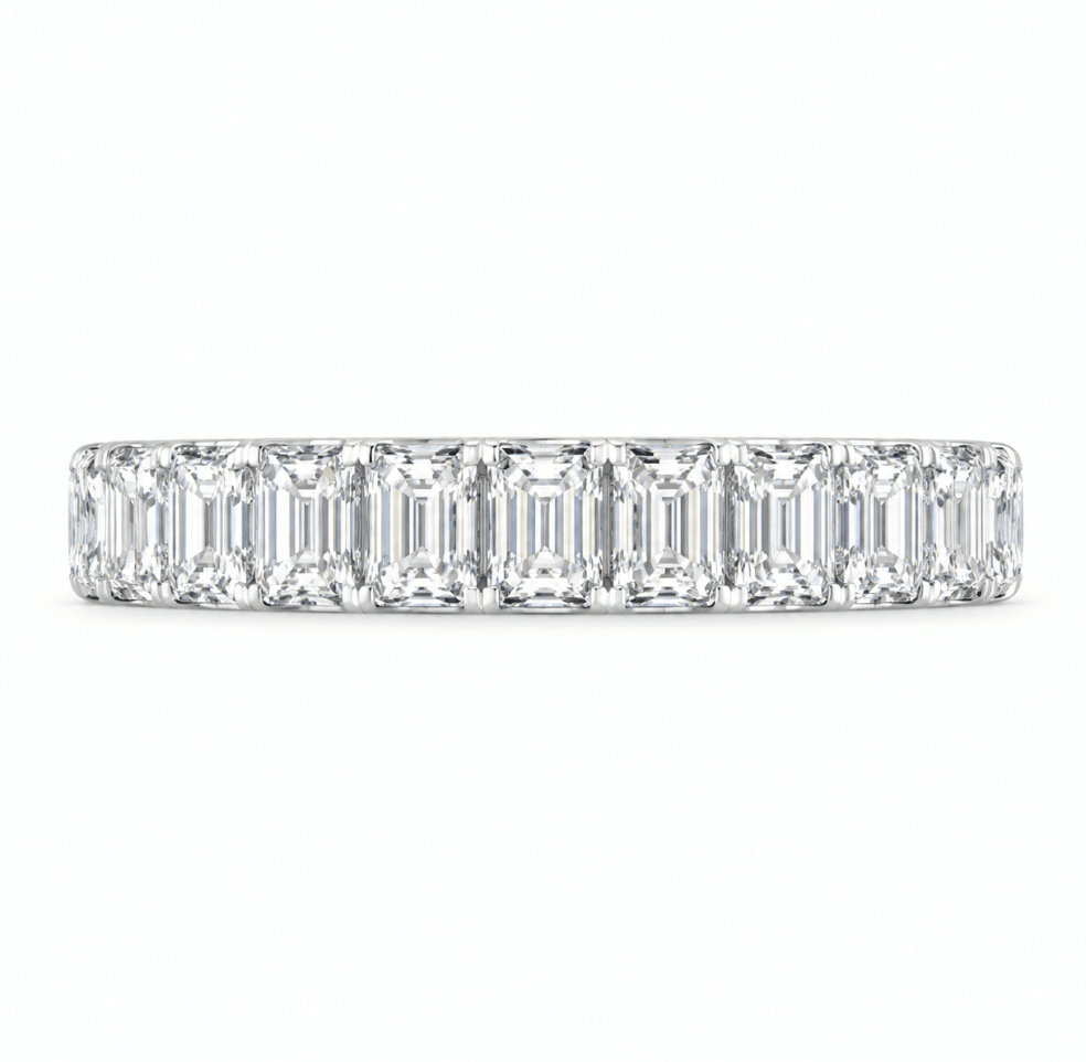 Straight Baguette Cut Diamond Wedding Band Platinum (130-33868)