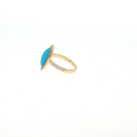 Turquoise Ring in Yellow Gold (210-33615)