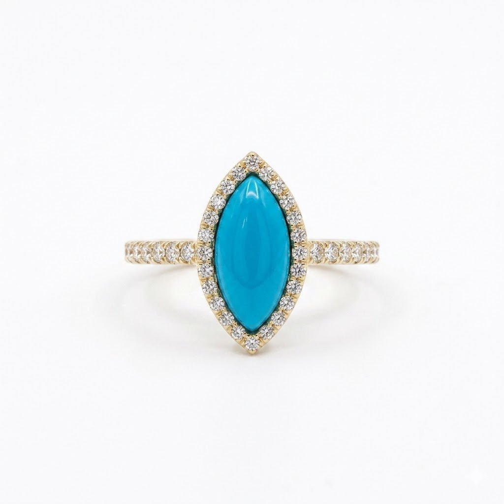 Turquoise Ring in Yellow Gold (210-33615)