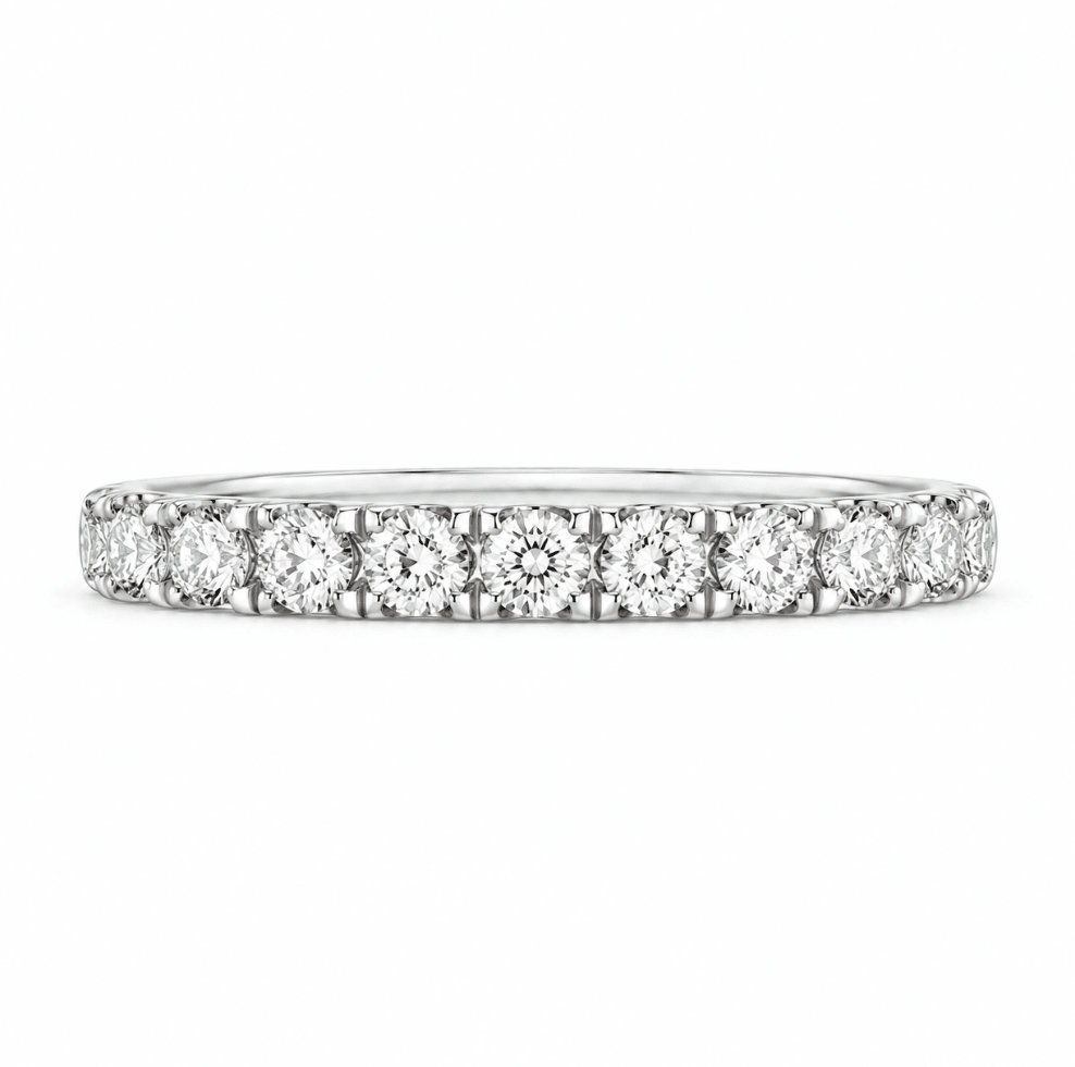 U set Diamond Wedding Band White Gold (110-33864)