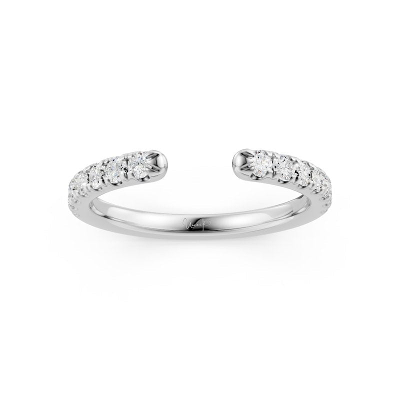 Vardy's Collection 18K White Gold 0.35ct Wedding Band in 18K White Gold (0.35ct)