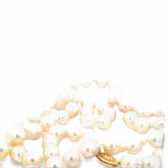 Vardy's Collection Baroque White Pearl Single Strand Bracelet in 14K Yellow Gold