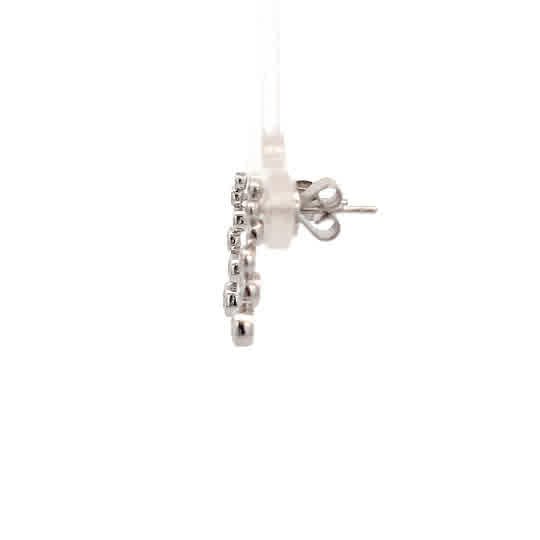 Vardy's Collection Bezel Drops Earrings in 14K White Gold (0.51ct)