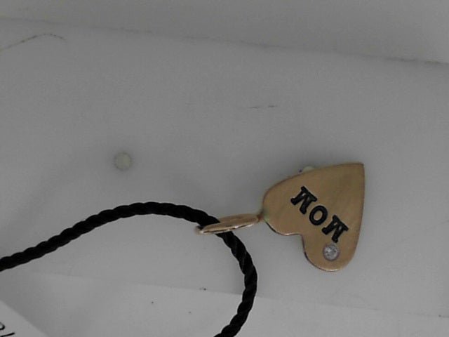 Vardy's Collection Brushed Charm with Round Diamond in 14K Yellow Gold